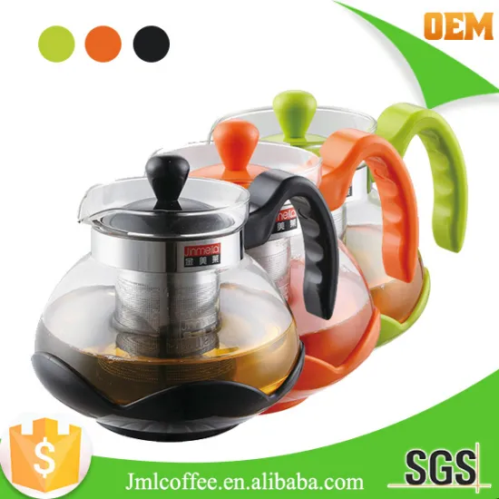 Tea pot with various color to choose , Antislip design ,SS 304# tea filter