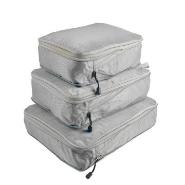 Nylon Basics 3 Piece Packing Travel Organizer Waterproof Zipper Cubes Set Luggage Packing Organizers for Travel