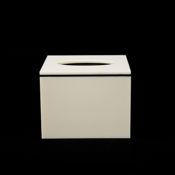 White Acrylic Tissue Box Cover