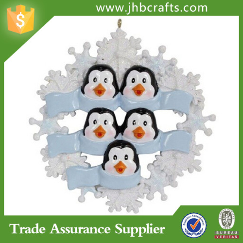 Cute Custom Penguin Family Christmas Ornaments