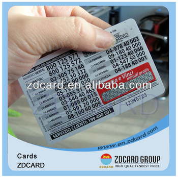 Scratch card/ phone card/ calling card/ recharge card