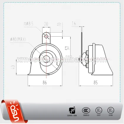 12V Electric Carl Horn for Mitsubishi Cars(ODL-162 11)