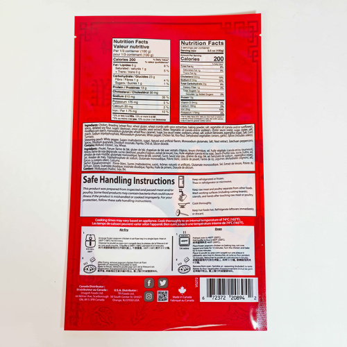 Bolsa compuesta de plástico de calidad alimentaria.