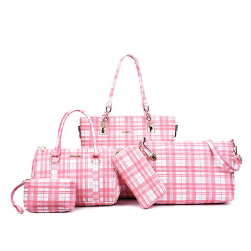 Fashion 4pcs lattice set lady Hand Bag