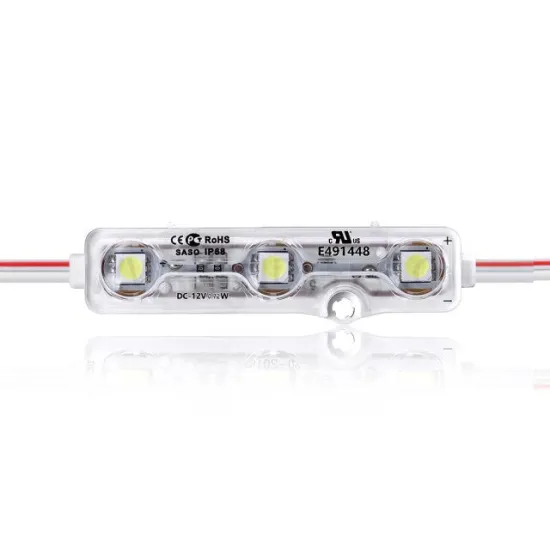Brightness LED Module 3 LEDs 12V 1.2W CE ROHS Injection LED Module Korea for Ultra Channel Letters