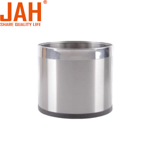 JAH Decorative Metal Small Trash Can Wastepaper Basket