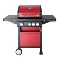 Red Gas Grill with side burner