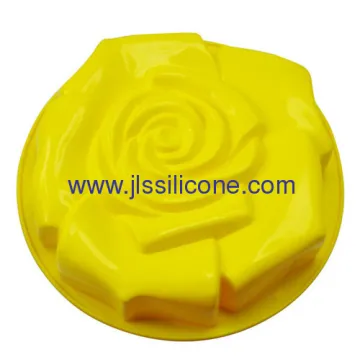 Big Rose Shaped Bakeware Silicone Cake Baking Pan 