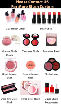 Make Your Own Makeup Pink Rose Blush Powder Cream Makeup Foundation Custom Blush Palette Waterproof Blush Private label