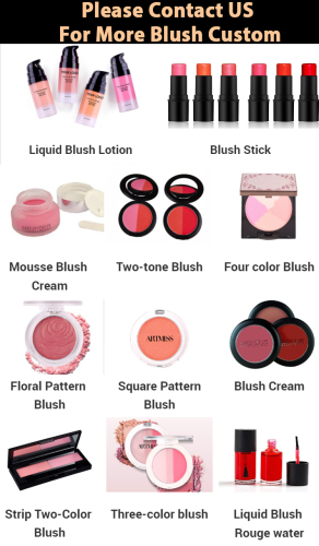 Make Your Own Makeup Pink Rose Blush Powder Cream Makeup Foundation Custom Blush Palette Waterproof Blush Private label