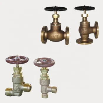 Marine Bronze Male Thread Flanged Stop Check Valve JIS 5K 16K for Water and Oil