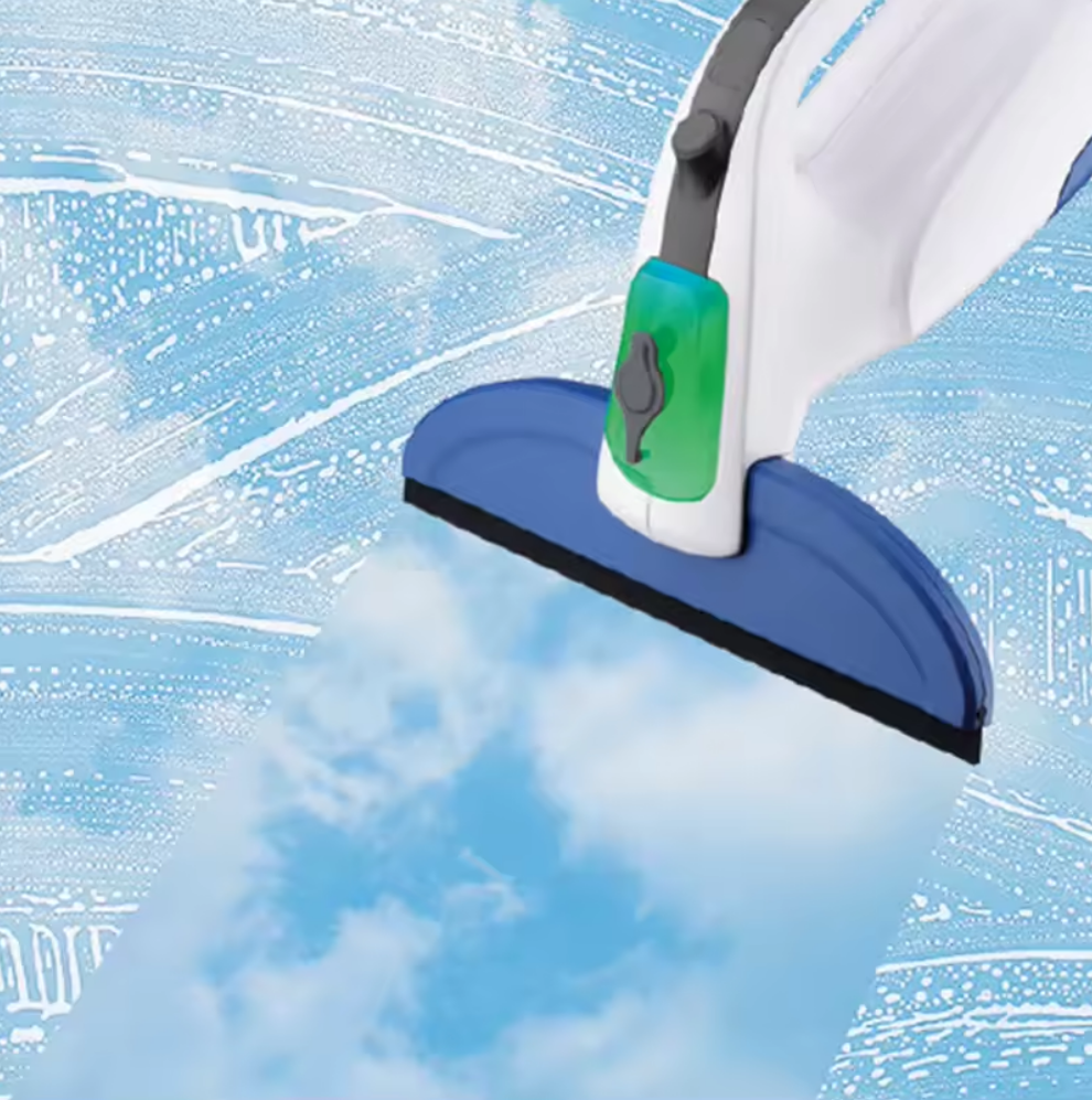 Window Cleaner with Curved Wide Nozzle Head