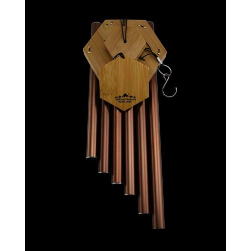 Bamboo and Copper Red Aluminum Chime Soothing Melodic Tones Wind Chimes Supplier