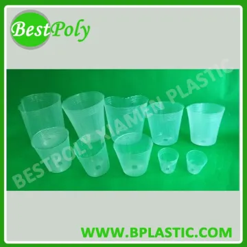 Low price! Clear plastic soft flower pot for orchid wholesale