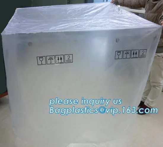 pallet packaging bag cover, poly square bottom bag, pallet top, cover bags, plastic vinyl cover