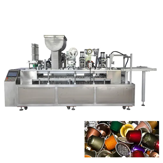 Automated Nespresso Pod Packing, Sealing, and Vacuum Sealing Machine for Coffee Capsules