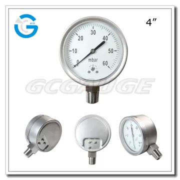 High quality all stainless steel bottom connection low pressure manometer millibar