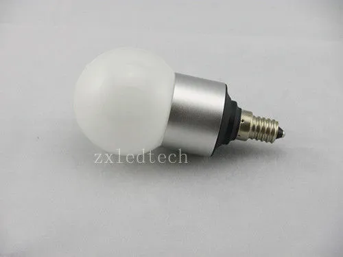 Aluminum E14, E26 134mm(h)*60mm(d) Dimmable 3w Led Bulbs Light