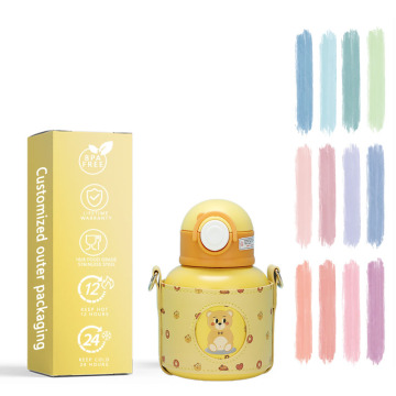 Termos de acero inoxidable con funda de silicona para niños