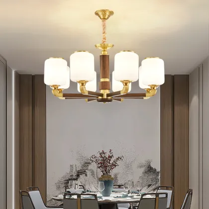 Copper Jade Chinese Style Chandeliers & Pendant Lights for Dining and Living Rooms