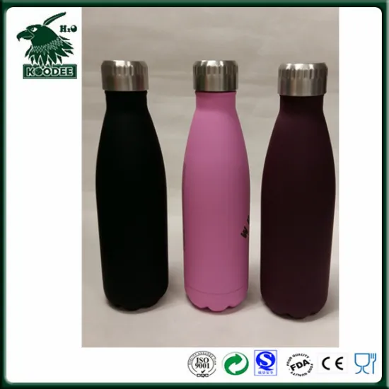 Rubber coated finish stainless steel cola bottle vacuum seal