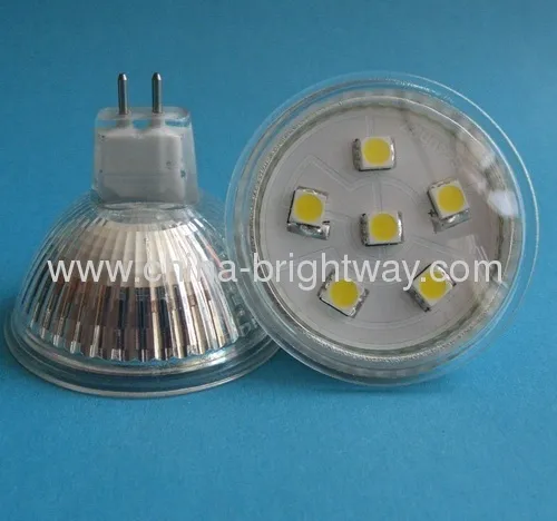 1-3w Led Spot Lamp Mr16 Dc12v Smd5050 Glass Cup 