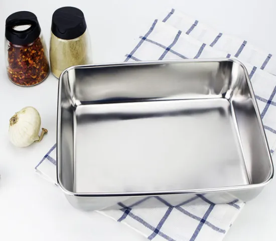 304Exquisite Square Stainless Steel Bake Ware Kitchen