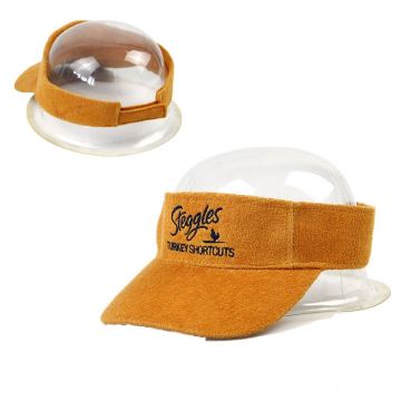 New Arrival Men's Polyester Terry Cloth Hook Loop Sun Visor Cap with Embroidery