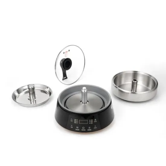 304 Glass Cover Stainless Steel Electric Hot Pot