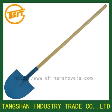 long wooden handle agricultural spade farming garden shovel