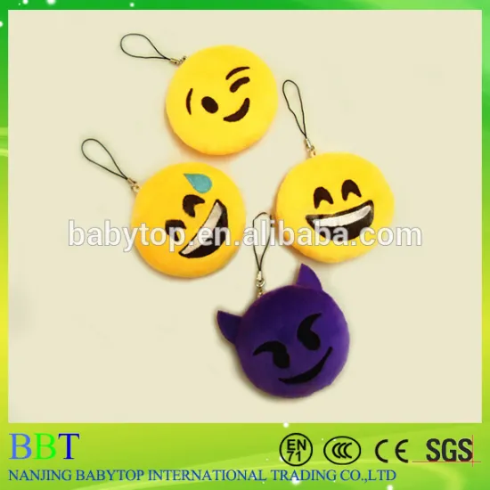 Customized stuffed emoji Super soft plush emoji keychain Plush emoji keychain toys                        
                                                Quality Choice