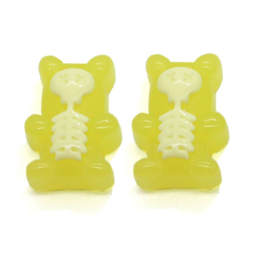 latest Fashion Resin Bear Earring Pendant Charms Flatback Cartoon Animals for Jewelry Accessory