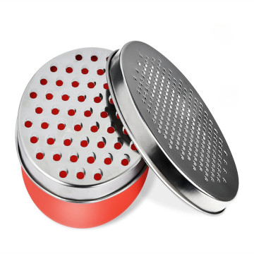 Multi-Purpose Stainless Steel & Plastic Cheese Grater, Vegetable Cutter, and Lunch Box Set
