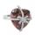 Anillo de corazón de cristal de piedras preciosas anillo de boda de corazón de piedra natural para mujer anillos ajustables de cobre plateado plateado