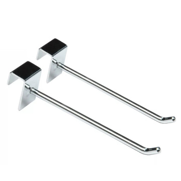 Metal Slatwall Display Hook for Square Rectangle Tube and Supermarket Shelf