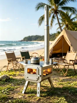 Portable Wood-Burning Camping Stove for Outdoor Adventures