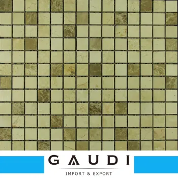 Top grade square nature exterior wall decor marble mosaic tile