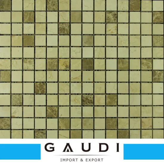 Top grade square nature exterior wall decor marble mosaic tile