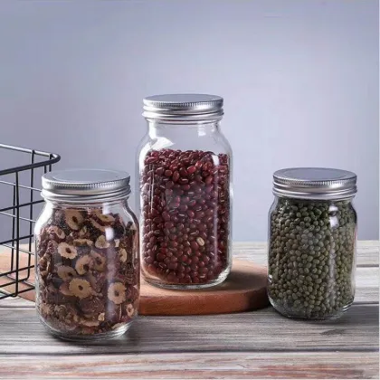 86mm Wide Mouth Glass Ball Mason Jar with Lid and Ring