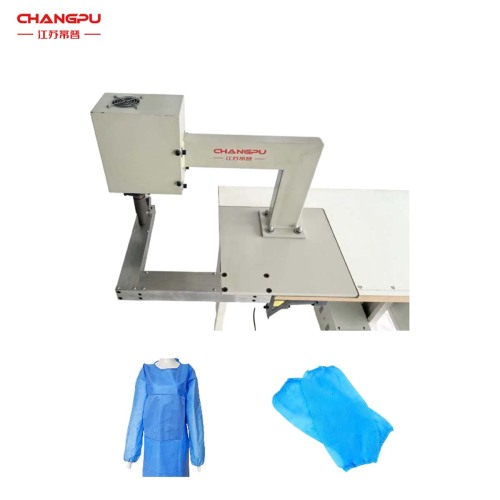 Máquina de coser ultrasónica para sellado de mangas de batas quirúrgicas