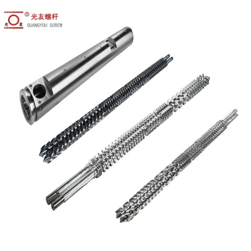Mataas na plasticizing bimetallic barrel parallel twin screw para sa PVC sheet