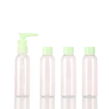 50ml 30ml 2oz empty pvc zipper bag travel size skincare toiletries lotion pump bottles set