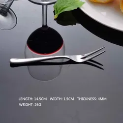 Affordable Western Style Silver Finish Stainless Steel Cutlery Set: Including Forks, Dinner Fork, Cake Fork, Salad Fork, Fish Fork