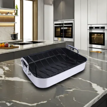 Hot sale  baking pan  Baking Chicken Aluminum Turkey Roaster Pan With Rack  for Kitchen cooking