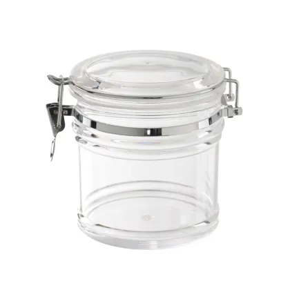 Metal-Locked Silicon-Sealed Plastic Candy Jars 1400ml - Plastic Pickle Jars & Nut Mason Jars