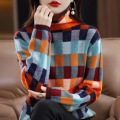 Women's vintage patchwork jumper