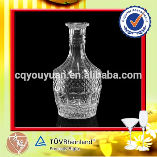 Round 75CL Unique Wine Bottles 750 Big Crystal Bottles