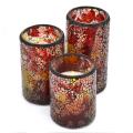 Colorful Mosaic Dancing Flame Pillar Candles