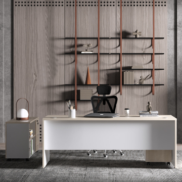 Modern Luxury Adjustable Wooden Office Desk for CEO/President