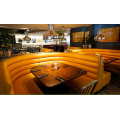 Customized Restaurant Corner Love Seat Leather Sofa Booth